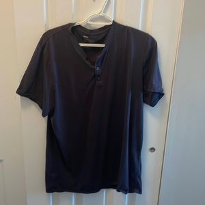 Purple front button t-shirt